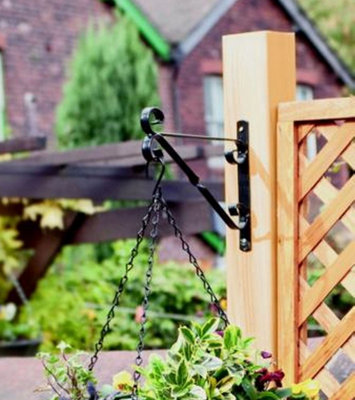 12 Inch Black Hanging Basket Bracket