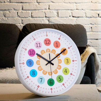 12-inch Bright White Frame Black Pointer Dual-scale Battery-powered ...