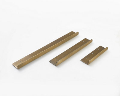 12 Inch L Shaped Flush Mounted Solid Brass Handles