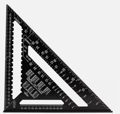 12 inch Roofing Speed Square Aluminium Rafter Angle Measuring Triangle ...