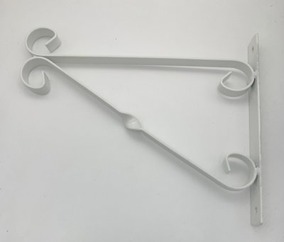 12 Inch White Hanging Basket Bracket