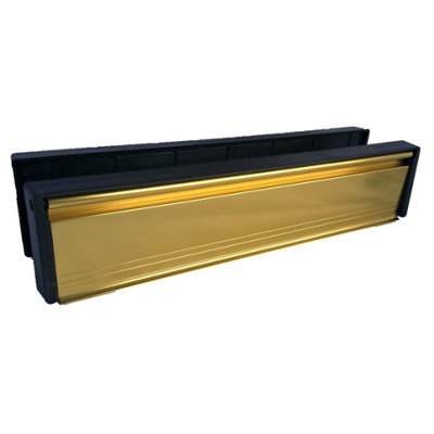 12" letter Box, Door letter box, Gold