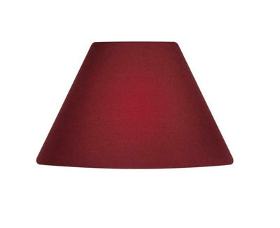 12" Luxury Cotton Textured Fabric Coolie Light Shade Purpose Table Floor Ceiling Practical & Eye Caring Lampshade Red
