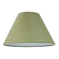 12" Olive Green Cotton Coolie Lampshade Suitable for Table Lamp or Pendant