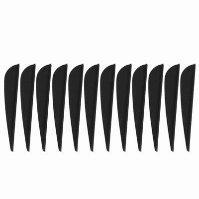 12-Pack 3-Inch Black Feather Arrow Fletching Accessories for Archery and Hunting