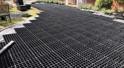 12 Pack (3m²) - Neat Plastics Gravel/Grass Grid Paver Path Base Mat FOR Greenhouse Deck Turf Lawn Shed Garden - 5