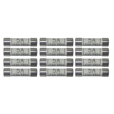 12 Pack Arlec 5 Amp Fuse - 5A Fuses
