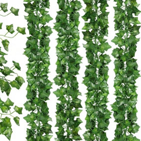 12 Pack Artificial Ivy Garland, 84 ft Fake Vine Plant Hanging Leaf for Wedding Party Garden Decoration, Landscaping Fence Greenery