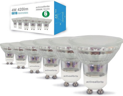 12 Pack GU10 LED Light Bulbs 4W 3000K Warm White 420lm Non Dimmable
