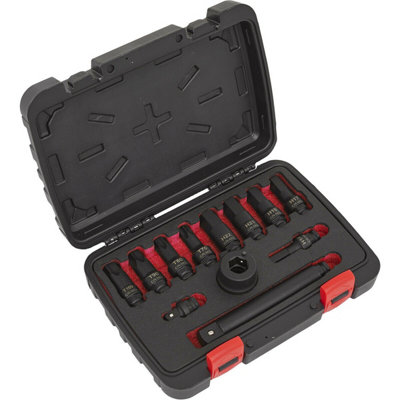 12 PACK Impact Socket Bit & Accessories Set - 3/4
