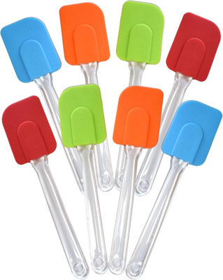 12 Pack Multi Coloured Silicone Spatulas for Mixing, Baking, and Cooking on Non-Stick Cookware