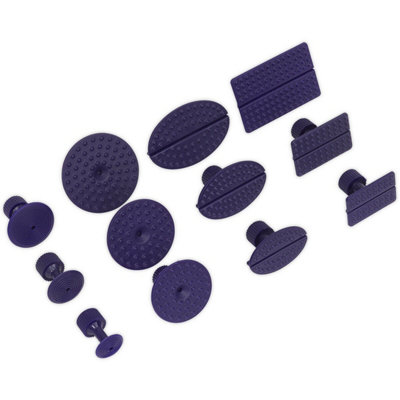 12 Pack Paintless Dent Repair Tabs for PDR Glue Gun Kits - Versatile Body Panel Tools