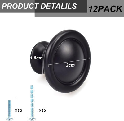 12 Pack Round drawer knobs, kitchen handles for furniture, cabinets ...