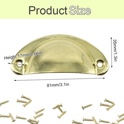 12 Pack Vintage shell handles, suitable for dressing tables and kitchen ...