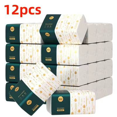 12 packs, toilet paper, disposable napkins, wood pulp fiber, non-cotton ...