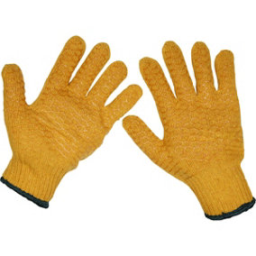 12 PAIRS Anti-Slip Handling Gloves - Large - Spun Nylon Gloves - BS EN 388