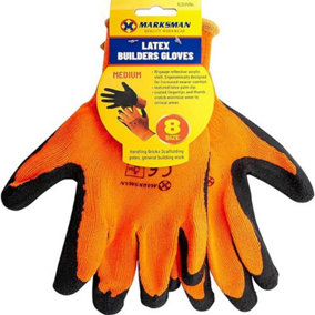12 Pairs Hi Viz Thermal Winter Builders Latex Rubber Work Gloves Gardening Medium
