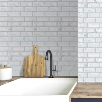 12 Pcs 30.5x15.4cm Peel and Stick Tiles for Kitchen - Sticky Tiles for ...