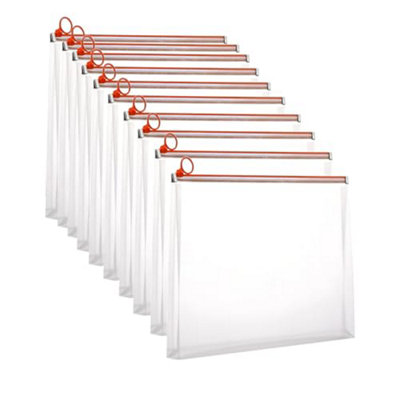 Ipow 10Pcs A6 Pochette à Document-Sac de Fichier en Plastique PVC Mesh