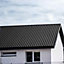 12 pcs Black Metal Corrugated Roofing Sheet for Garden Storage Shed L 129 cm x W 45 cm x T 0.27 mm