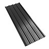 12 pcs Black Steel Corrugated Roofing Sheet Roof Cover for Garden Shed L 115 cm x W 45 cm x T 0.27 mm