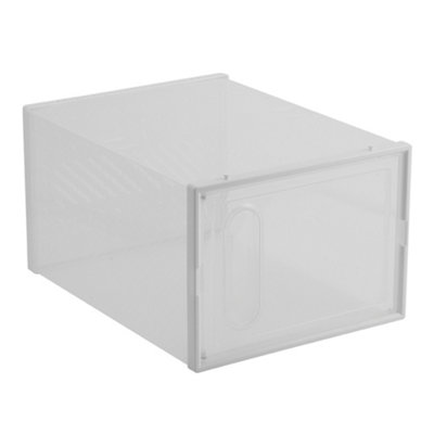 12 PCS Clear Shoe Box Plastic Stackable Shoe Storage Box with Magnetic Door 18.5cm H x 33.5cm W - 3