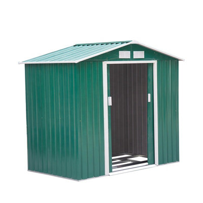 12 pcs Dark Green Metal Corrugated Roofing Sheets for Garden Shed L 115 cm x W 45 cm x T 0.27 mm - 3