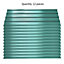 12 pcs Dark Green Steel Corrugated Roofing Sheet Roof Cover for Garden Shed L 129 cm x W 45 cm x T 0.27 mm