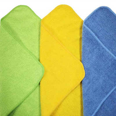 12 PCS Microfiber Cleaning Cloths Highly Absorbent Cleaning Supplies for Kitchen Car Care 30cm W x 30cm L - 5