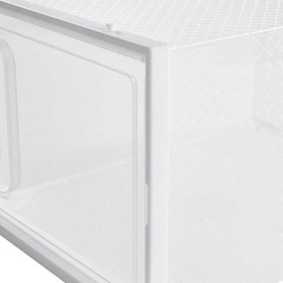 12 pcs Plastic Stackable and Foldable Shoe Box Storage Organiser ...