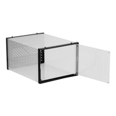 12 PCS Transparent Plastic Stackable Shoe Storage Box with Magnetic ...