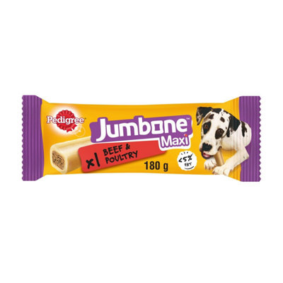 12 Pedigree Jumbone Maxi Large Dog Treat Beef & Poultry Dog Chews 12x180g