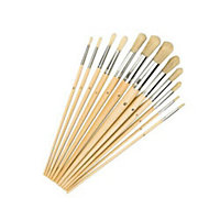 12 Piece 1mm 12mm Round Tip Paint Brush Set Finishing Painting Priming