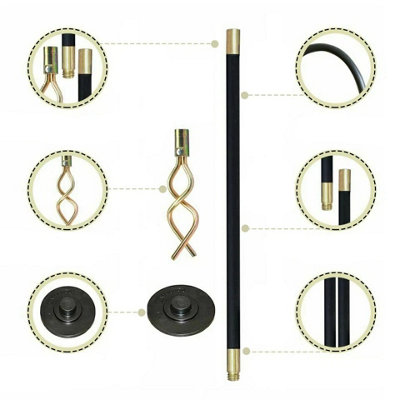 12 Piece 9m Drain Rod Set Drain Unblocker Tool Kit