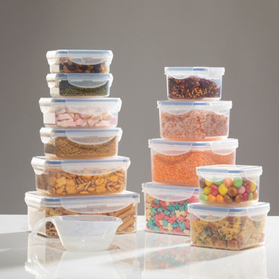 Airtight Food Containers - Set Of 9 Black (0.5l)