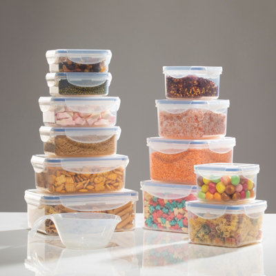 12pc (set Of 6) Plastic Food Storage Container Set With Lids Clear