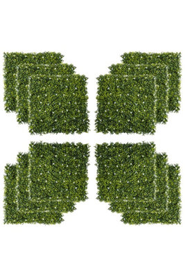 12-Piece Decorative Milan Grass Fence Panel Set