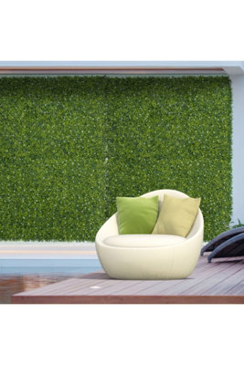 12-Piece Decorative Milan Grass Fence Panel Set