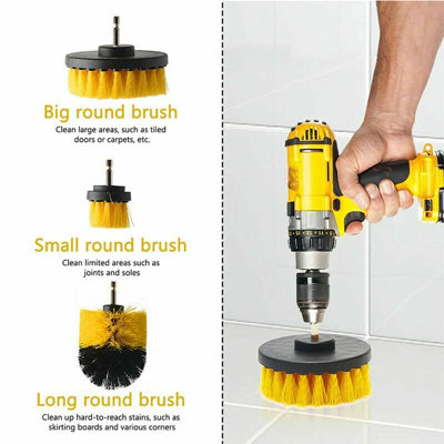 Holikme 11-Piece Drill Brush Attachment Set - Power Scrubber Brushes & Pads For Deep Cleaning