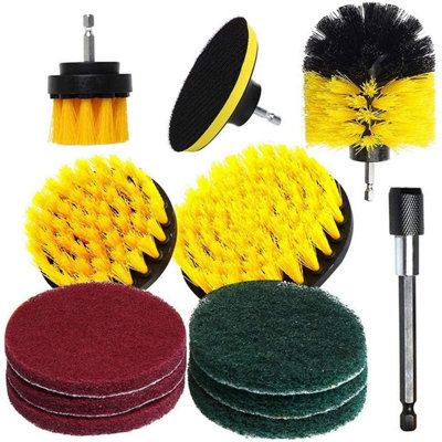 12 Piece Drill Cleaning Attachment Set - High-speed Rotation With High Quality Bristle Brush - Made From Durable Material - 3