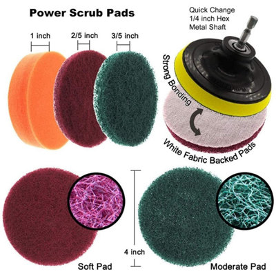 12 Piece Drill Cleaning Attachment Set - High-speed Rotation With High Quality Bristle Brush - Made From Durable Material - 6