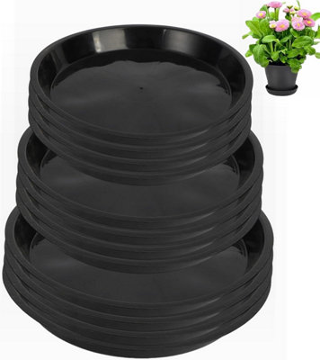12 piece plant saucer set 8, 10, 12 inch plastic plant saucers