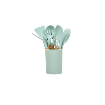 Great British Bake Off Silicone Spatula Set - 2 Non-Stick Scrapers With Wooden Handles, Heat Resistant, Blue