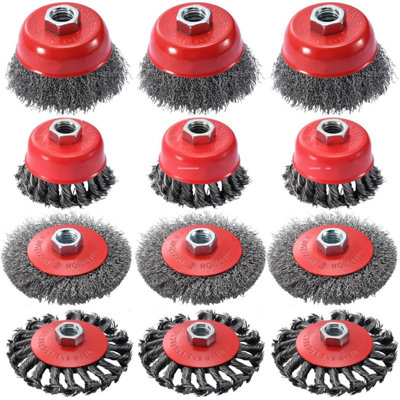 2 Pack 3 Inch Coarse Crimped Wire Cup Brush For 4 Bahrain