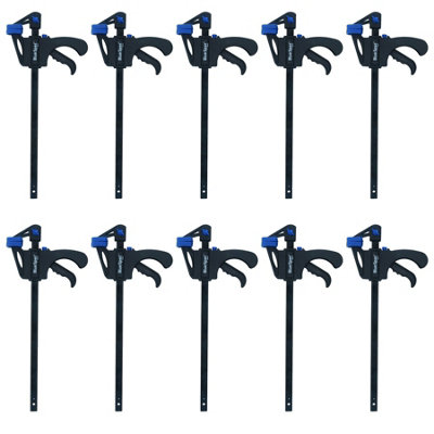 12" Quick Release Ratchet Rapid Bar Speed Clamp Holder Grip Spreader Fastener 10pk