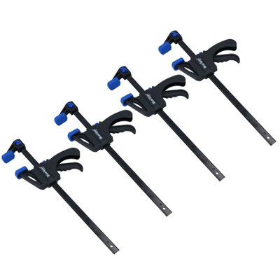 12" Quick Release Ratchet Rapid Bar Speed Clamp Holder Grip Spreader Fastener 4pk