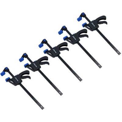 12" Quick Release Ratchet Rapid Bar Speed Clamp Holder Grip Spreader Fastener 5pk