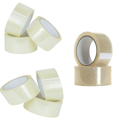 72 Rolls Of Clear Low Noise Tape 50mm X 66m Strong Sticky Packaging Parcel Tapes - View #5