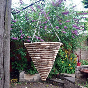 12" Rope Cone Garden Hanging Baskets Indoor Outdoor Hanging Planter Plant Pots