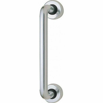 12" Round Bar Pull Handle Polished Aluminium